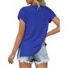 imageXIEERDUO Womens Summer Tops Casual V Neck T Shirts Short Sleeve Shirts Loose Fit Flowy02royal Blue