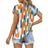 imageXIEERDUO Womens Summer Tops Casual V Neck T Shirts Short Sleeve Shirts Loose Fit Flowy03colorful