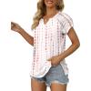 imageXIEERDUO Womens Summer Tops Casual V Neck T Shirts Short Sleeve Shirts Loose Fit Flowy03tie Dye