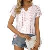 imageXIEERDUO Womens Summer Tops Casual V Neck T Shirts Short Sleeve Shirts Loose Fit Flowy03tie Dye