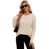 imageXIEERDUO Long Sleeve Shirts for Women Tunic Tops Casual Fall Tops Lightweight Sweaters 2024Beige