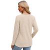 imageXIEERDUO Long Sleeve Shirts for Women Tunic Tops Casual Fall Tops Lightweight Sweaters 2024Beige