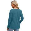 imageXIEERDUO Long Sleeve Shirts for Women Tunic Tops Casual Fall Tops Lightweight Sweaters 2024Bright Blue