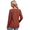 imageXIEERDUO Long Sleeve Shirts for Women Tunic Tops Casual Fall Tops Lightweight Sweaters 2024Caramel Orange