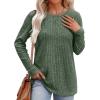 imageXIEERDUO Long Sleeve Shirts for Women Tunic Tops Casual Fall Tops Lightweight Sweaters 2024Green