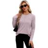 imageXIEERDUO Long Sleeve Shirts for Women Tunic Tops Casual Fall Tops Lightweight Sweaters 2024Pink