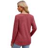 imageXIEERDUO Long Sleeve Shirts for Women Tunic Tops Casual Fall Tops Lightweight Sweaters 2024Red