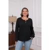 imageXIEERDUO Sweater for Women Long Sleeve Henley Shirts Tunic Tops to Wear with Leggings crew neck Sweaters Trendy 2024Black