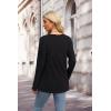 imageXIEERDUO Sweater for Women Long Sleeve Henley Shirts Tunic Tops to Wear with Leggings crew neck Sweaters Trendy 2024Black