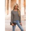 imageXIEERDUO Sweater for Women Long Sleeve Henley Shirts Tunic Tops to Wear with Leggings crew neck Sweaters Trendy 2024Coffee