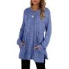 imageXIEERDUO Womens Casual Sweatshirts Long Sleeve Shirts Oversized With Pocket Tunic Tops S3XL100blue