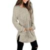 imageXIEERDUO Womens Casual Sweatshirts Long Sleeve Shirts Oversized With Pocket Tunic Tops S3XL101khaki