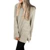 imageXIEERDUO Womens Casual Sweatshirts Long Sleeve Shirts Oversized With Pocket Tunic Tops S3XL101khaki