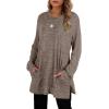 imageXIEERDUO Womens Casual Sweatshirts Long Sleeve Shirts Oversized With Pocket Tunic Tops S3XL102coffee