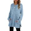 imageXIEERDUO Womens Casual Sweatshirts Long Sleeve Shirts Oversized With Pocket Tunic Tops S3XL104lakeblue