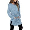 imageXIEERDUO Womens Casual Sweatshirts Long Sleeve Shirts Oversized With Pocket Tunic Tops S3XL104lakeblue