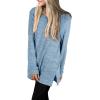 imageXIEERDUO Womens Casual Sweatshirts Long Sleeve Shirts Oversized With Pocket Tunic Tops S3XL104lakeblue