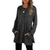 imageXIEERDUO Womens Casual Sweatshirts Long Sleeve Shirts Oversized With Pocket Tunic Tops S3XL106grey