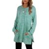 imageXIEERDUO Womens Casual Sweatshirts Long Sleeve Shirts Oversized With Pocket Tunic Tops S3XL107lakegreen