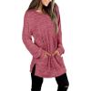 imageXIEERDUO Womens Casual Sweatshirts Long Sleeve Shirts Oversized With Pocket Tunic Tops S3XL108winered