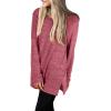 imageXIEERDUO Womens Casual Sweatshirts Long Sleeve Shirts Oversized With Pocket Tunic Tops S3XL108winered