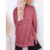 imageXIEERDUO Womens Casual Sweatshirts Long Sleeve Shirts Oversized With Pocket Tunic Tops S3XL108winered