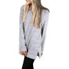 imageXIEERDUO Womens Casual Sweatshirts Long Sleeve Shirts Oversized With Pocket Tunic Tops S3XL109greywhite