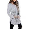 imageXIEERDUO Womens Casual Sweatshirts Long Sleeve Shirts Oversized With Pocket Tunic Tops S3XL109greywhite