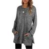 imageXIEERDUO Womens Casual Sweatshirts Long Sleeve Shirts Oversized With Pocket Tunic Tops S3XL112darkgrey