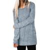 imageXIEERDUO Womens Casual Sweatshirts Long Sleeve Shirts Oversized With Pocket Tunic Tops S3XL114bluegrey