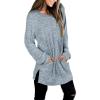 imageXIEERDUO Womens Casual Sweatshirts Long Sleeve Shirts Oversized With Pocket Tunic Tops S3XL114bluegrey