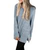 imageXIEERDUO Womens Casual Sweatshirts Long Sleeve Shirts Oversized With Pocket Tunic Tops S3XL114bluegrey