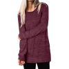 imageXIEERDUO Womens Casual Sweatshirts Long Sleeve Shirts Oversized With Pocket Tunic Tops S3XL116purplered