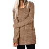 imageXIEERDUO Womens Casual Sweatshirts Long Sleeve Shirts Oversized With Pocket Tunic Tops S3XL117camel