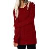 imageXIEERDUO Womens Casual Sweatshirts Long Sleeve Shirts Oversized With Pocket Tunic Tops S3XL118red
