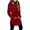 imageXIEERDUO Womens Casual Sweatshirts Long Sleeve Shirts Oversized With Pocket Tunic Tops S3XL118red