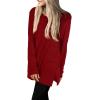 imageXIEERDUO Womens Casual Sweatshirts Long Sleeve Shirts Oversized With Pocket Tunic Tops S3XL118red