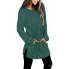 imageXIEERDUO Womens Casual Sweatshirts Long Sleeve Shirts Oversized With Pocket Tunic Tops S3XL119xmas Green