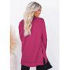 imageXIEERDUO Womens Casual Sweatshirts Long Sleeve Shirts Oversized With Pocket Tunic Tops S3XL120hot Pink