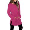 imageXIEERDUO Womens Casual Sweatshirts Long Sleeve Shirts Oversized With Pocket Tunic Tops S3XL120hot Pink
