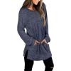 imageXIEERDUO Womens Casual Sweatshirts Long Sleeve Shirts Oversized With Pocket Tunic Tops S3XL121navyblue