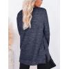imageXIEERDUO Womens Casual Sweatshirts Long Sleeve Shirts Oversized With Pocket Tunic Tops S3XL121navyblue