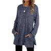 imageXIEERDUO Womens Casual Sweatshirts Long Sleeve Shirts Oversized With Pocket Tunic Tops S3XL121navyblue