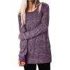 imageXIEERDUO Womens Casual Sweatshirts Long Sleeve Shirts Oversized With Pocket Tunic Tops S3XL122rose Purple