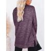 imageXIEERDUO Womens Casual Sweatshirts Long Sleeve Shirts Oversized With Pocket Tunic Tops S3XL122rose Purple
