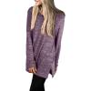 imageXIEERDUO Womens Casual Sweatshirts Long Sleeve Shirts Oversized With Pocket Tunic Tops S3XL122rose Purple