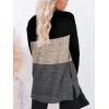 imageXIEERDUO Womens Casual Sweatshirts Long Sleeve Shirts Oversized With Pocket Tunic Tops S3XL131black Brown