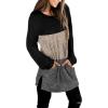 imageXIEERDUO Womens Casual Sweatshirts Long Sleeve Shirts Oversized With Pocket Tunic Tops S3XL131black Brown