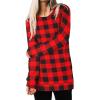 imageXIEERDUO Womens Casual Sweatshirts Long Sleeve Shirts Oversized With Pocket Tunic Tops S3XL141plaid
