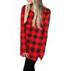 imageXIEERDUO Womens Casual Sweatshirts Long Sleeve Shirts Oversized With Pocket Tunic Tops S3XL141plaid